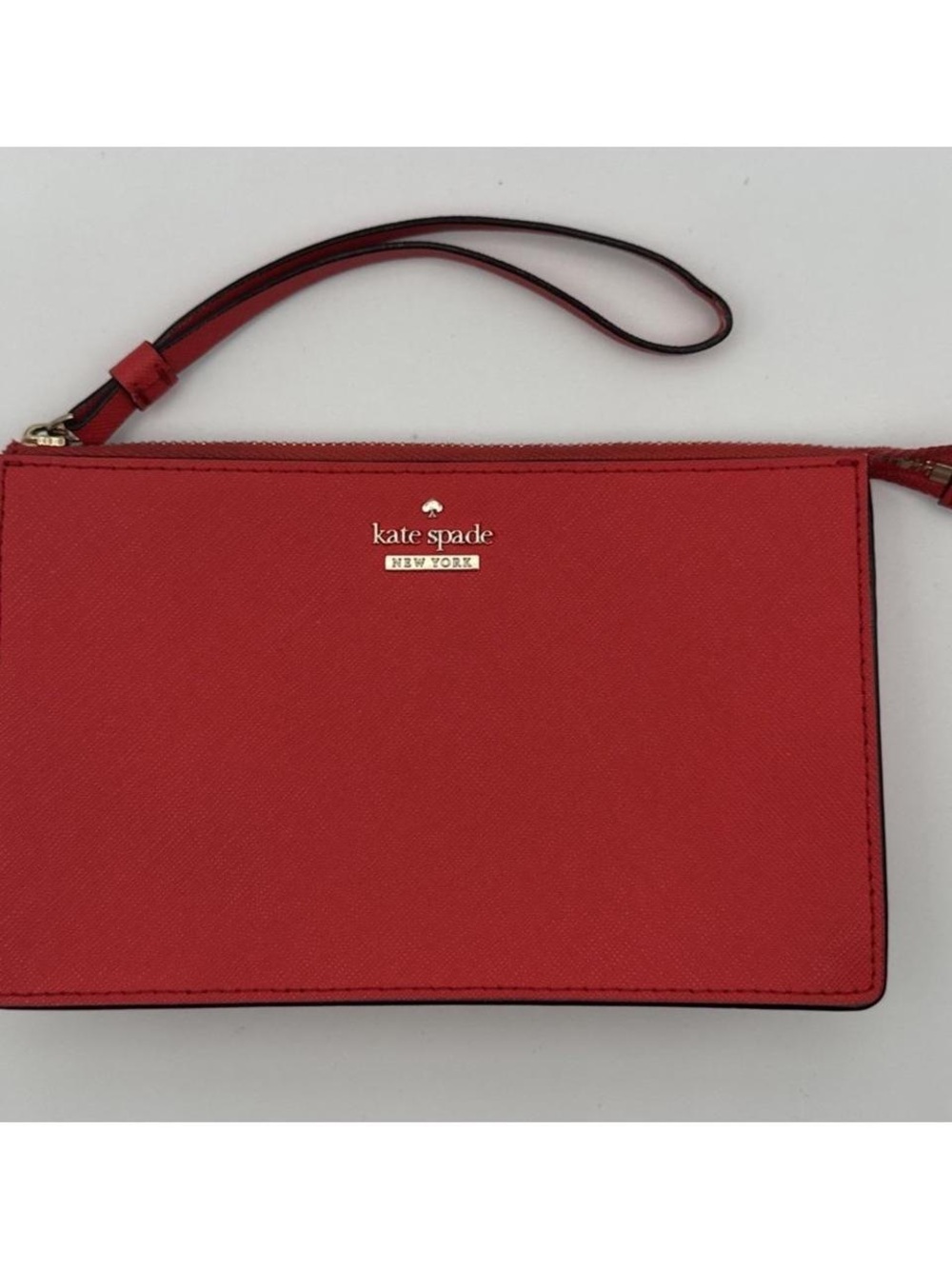 kate spade NWT Red Wristlet Clutch includes box